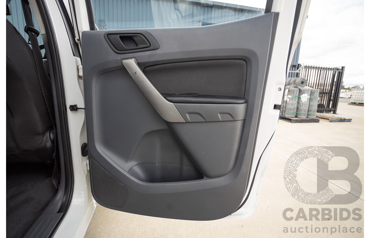 6/2013 Ford Ranger XLS (4x4) PX Dual Cab Utility White Turbo Diesel 3.2L
