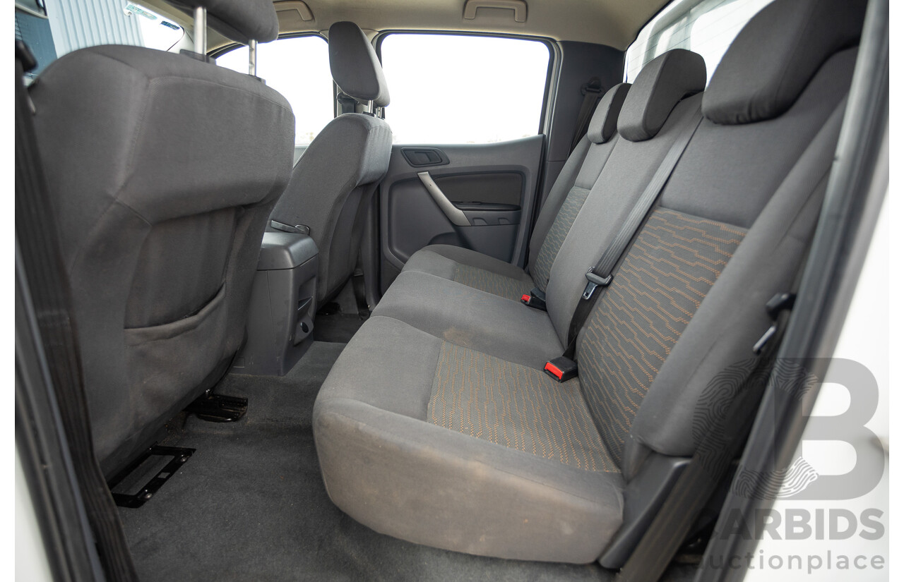 6/2013 Ford Ranger XLS (4x4) PX Dual Cab Utility White Turbo Diesel 3.2L