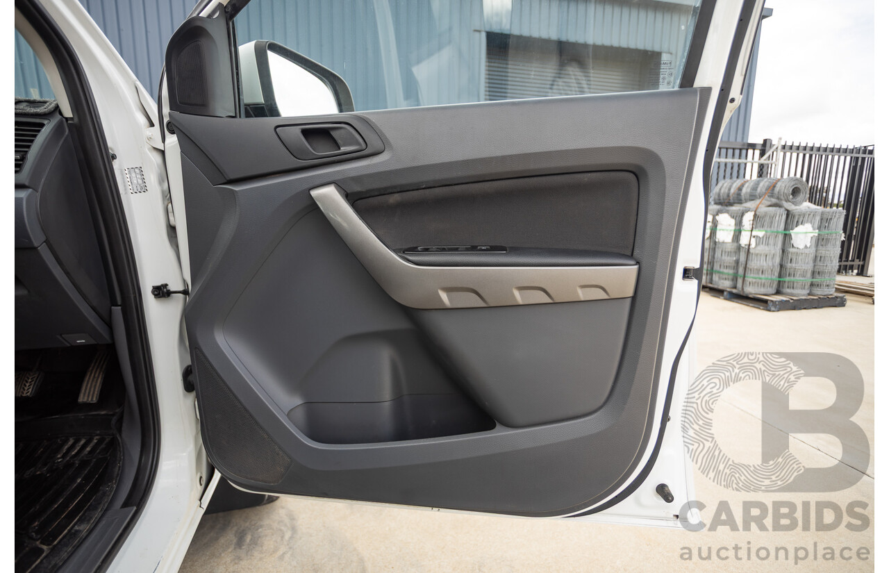 6/2013 Ford Ranger XLS (4x4) PX Dual Cab Utility White Turbo Diesel 3.2L