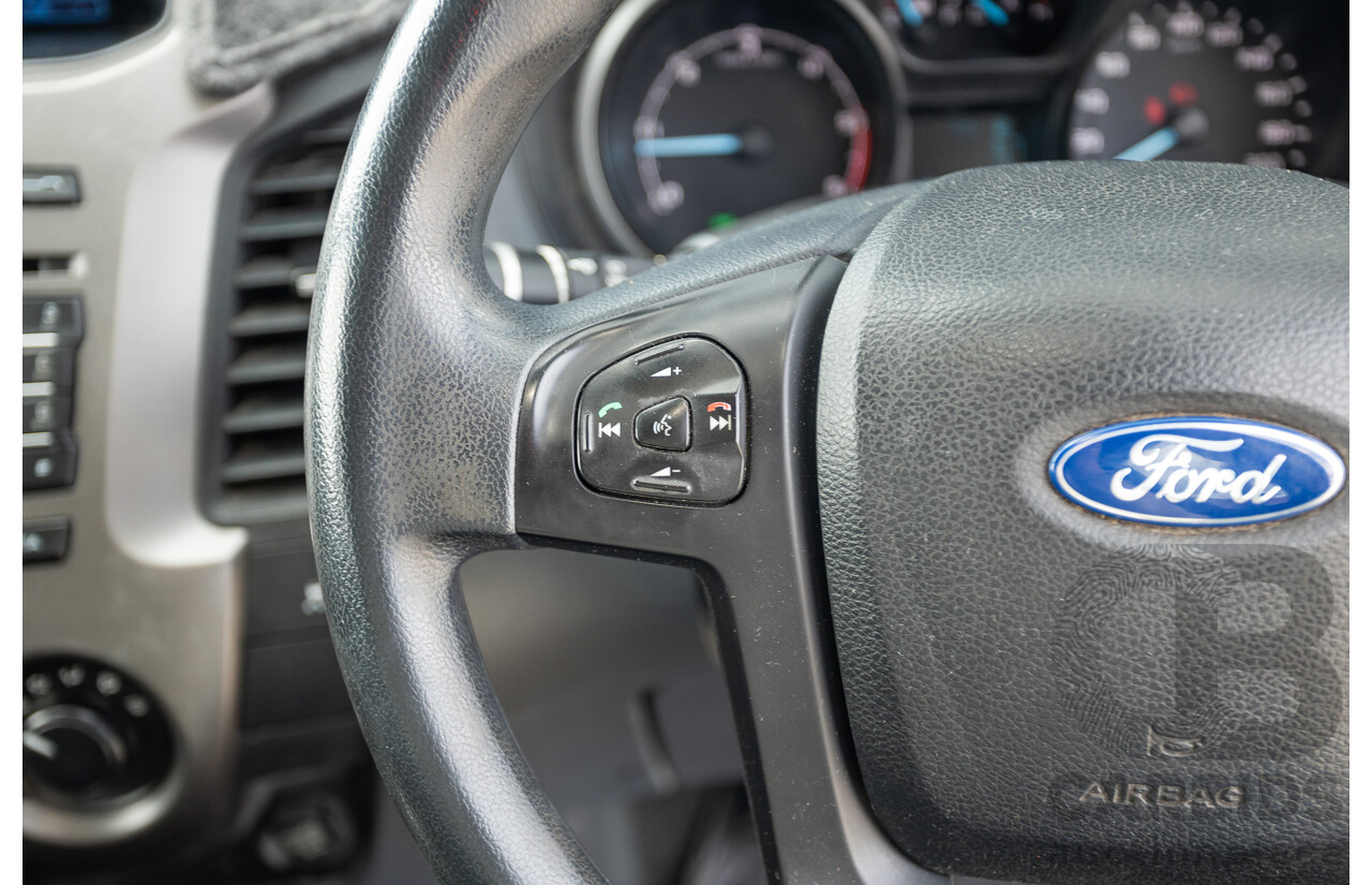 6/2013 Ford Ranger XLS (4x4) PX Dual Cab Utility White Turbo Diesel 3.2L