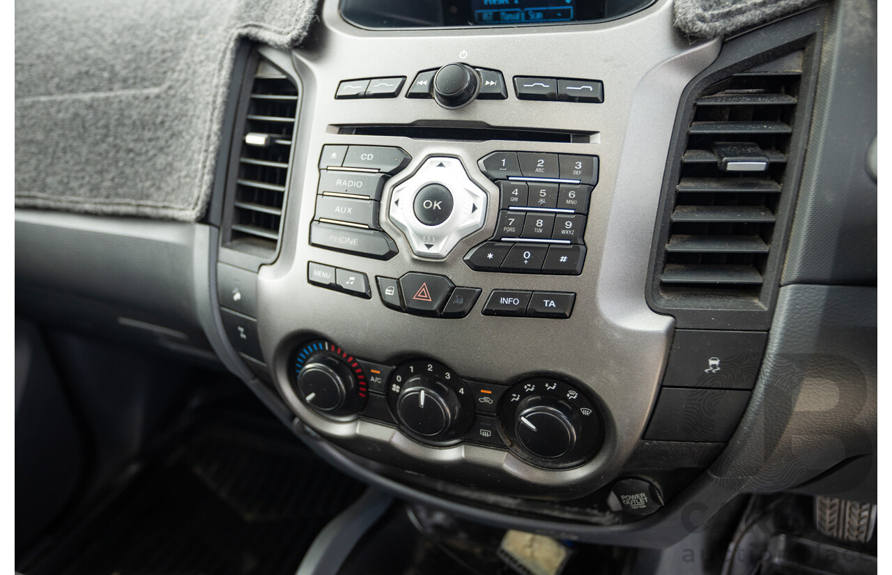 6/2013 Ford Ranger XLS (4x4) PX Dual Cab Utility White Turbo Diesel 3.2L