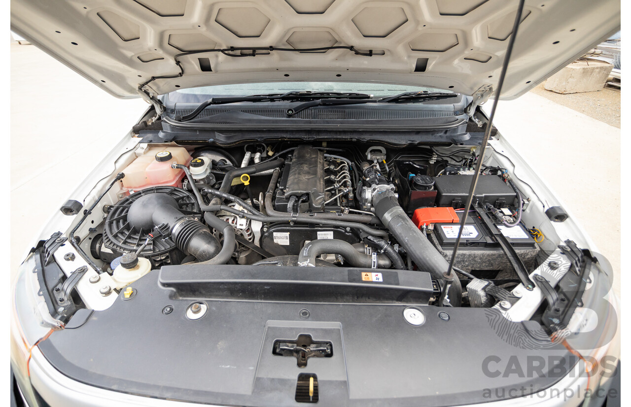 6/2013 Ford Ranger XLS (4x4) PX Dual Cab Utility White Turbo Diesel 3.2L