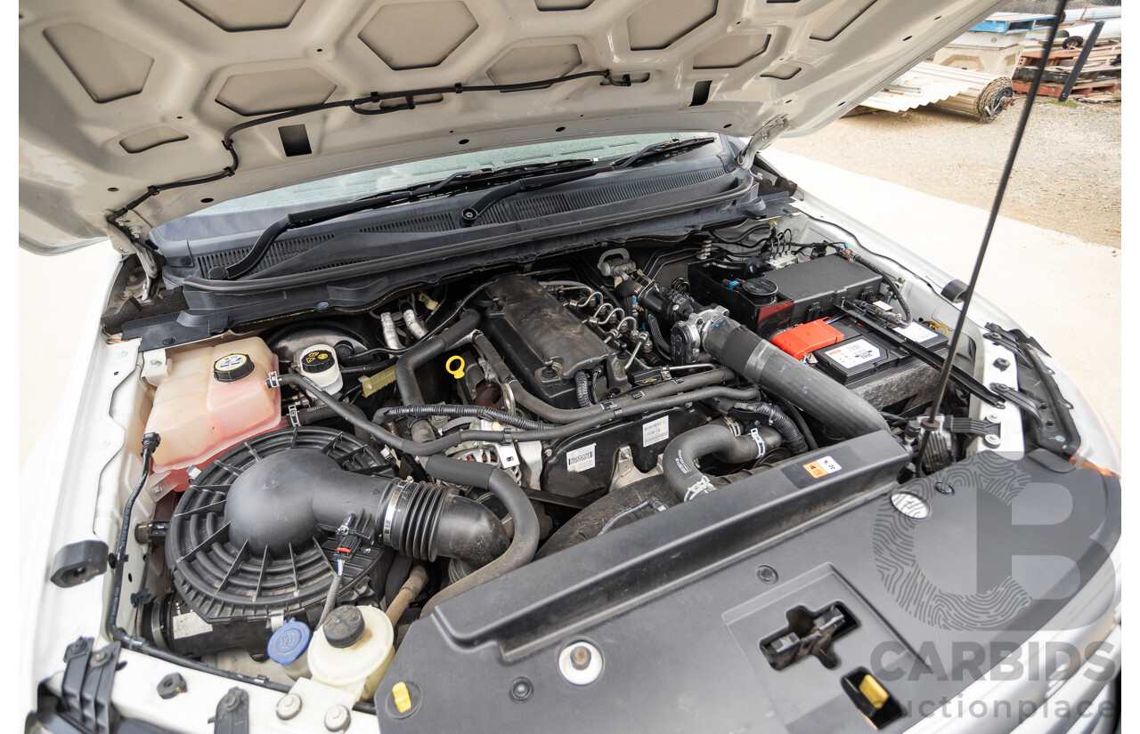 6/2013 Ford Ranger XLS (4x4) PX Dual Cab Utility White Turbo Diesel 3.2L