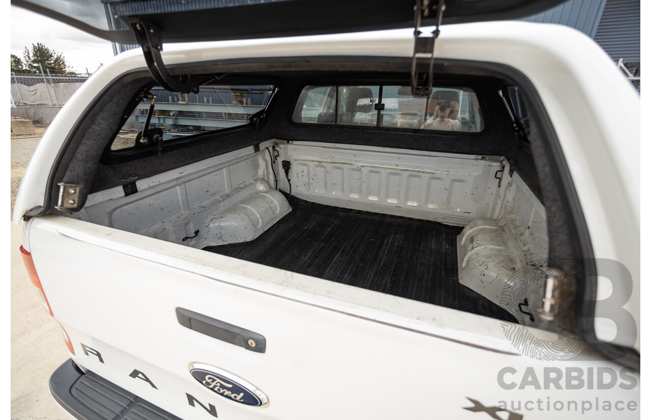 6/2013 Ford Ranger XLS (4x4) PX Dual Cab Utility White Turbo Diesel 3.2L