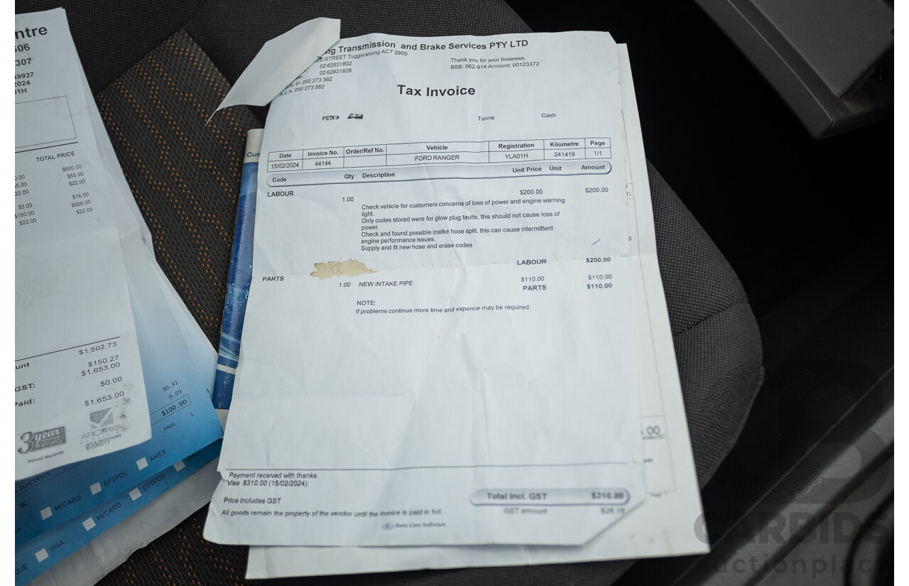 6/2013 Ford Ranger XLS (4x4) PX Dual Cab Utility White Turbo Diesel 3.2L