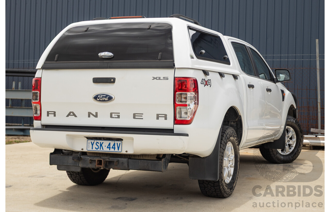 6/2013 Ford Ranger XLS (4x4) PX Dual Cab Utility White Turbo Diesel 3.2L