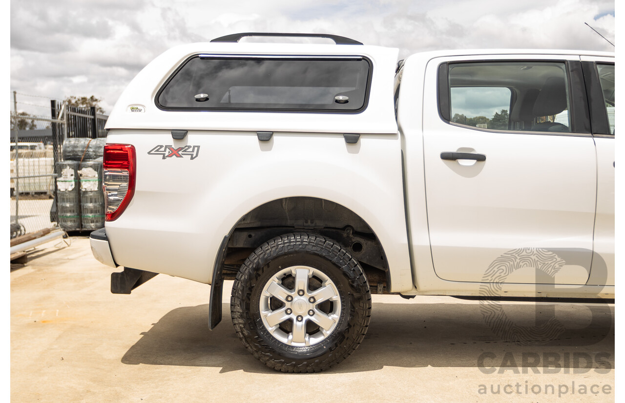 6/2013 Ford Ranger XLS (4x4) PX Dual Cab Utility White Turbo Diesel 3.2L