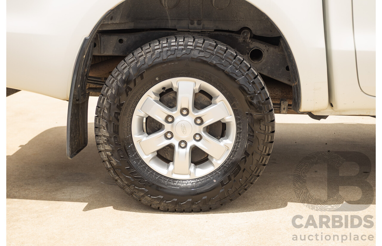 6/2013 Ford Ranger XLS (4x4) PX Dual Cab Utility White Turbo Diesel 3.2L