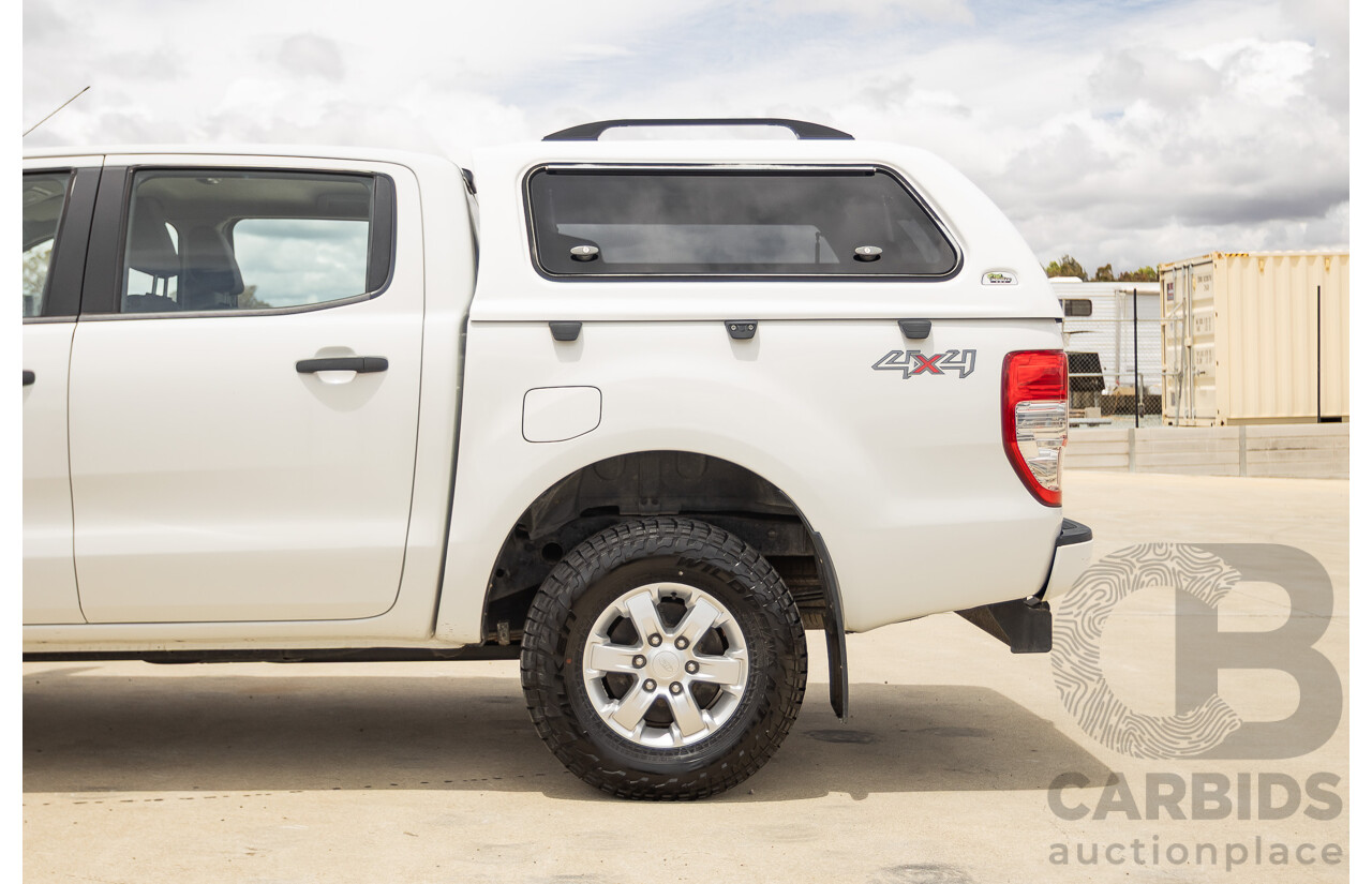 6/2013 Ford Ranger XLS (4x4) PX Dual Cab Utility White Turbo Diesel 3.2L