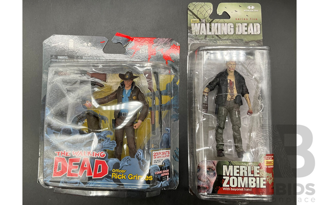 The Walking Dead Collectable Action Figures - Lot of 5