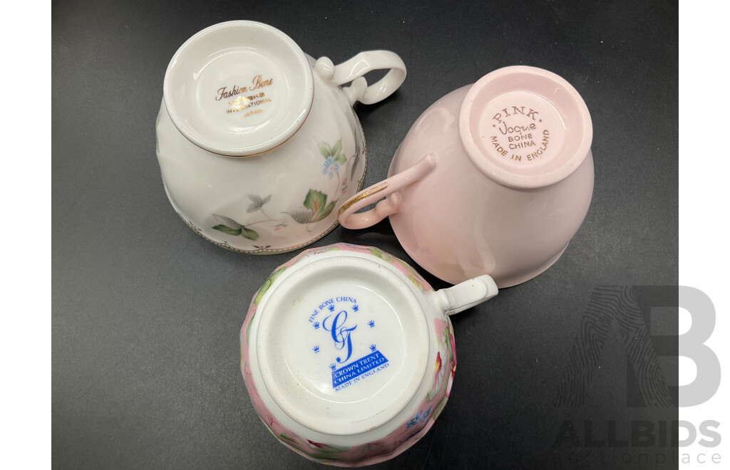 Collection of Vintage Ceramics, Including Plates, Cups, Saucers and Serving Dishes