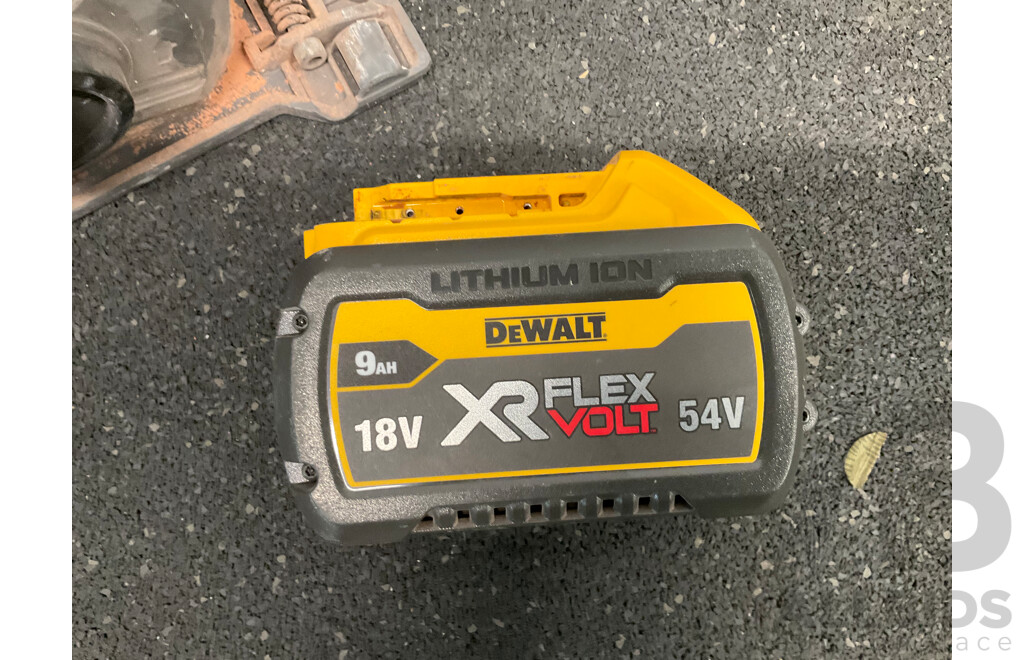DeWALT 54V FlexVolt XR Cordless Brushless 125mm Wall Chaser (DCG200) with 9.0Ah Battery - Lot of 2