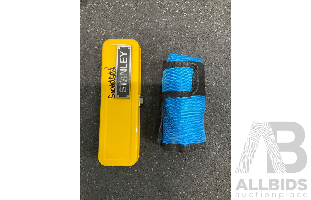 STANLEY 40 Piece Socket Set and KINCROME Stubby Combination Spanner Set - Lot of 2