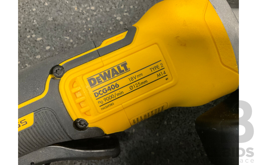 DeWALT 18V XR Brushless 125mm Angle Grinder (DCG406) Skin Only - ORP $389