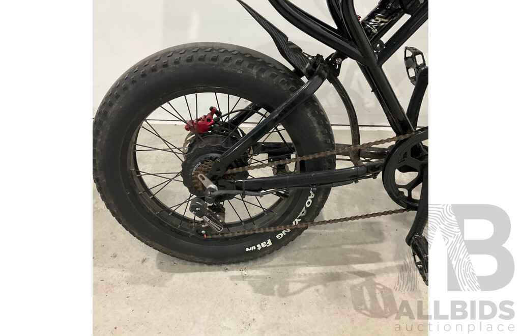 Black Fat Tire E-bike