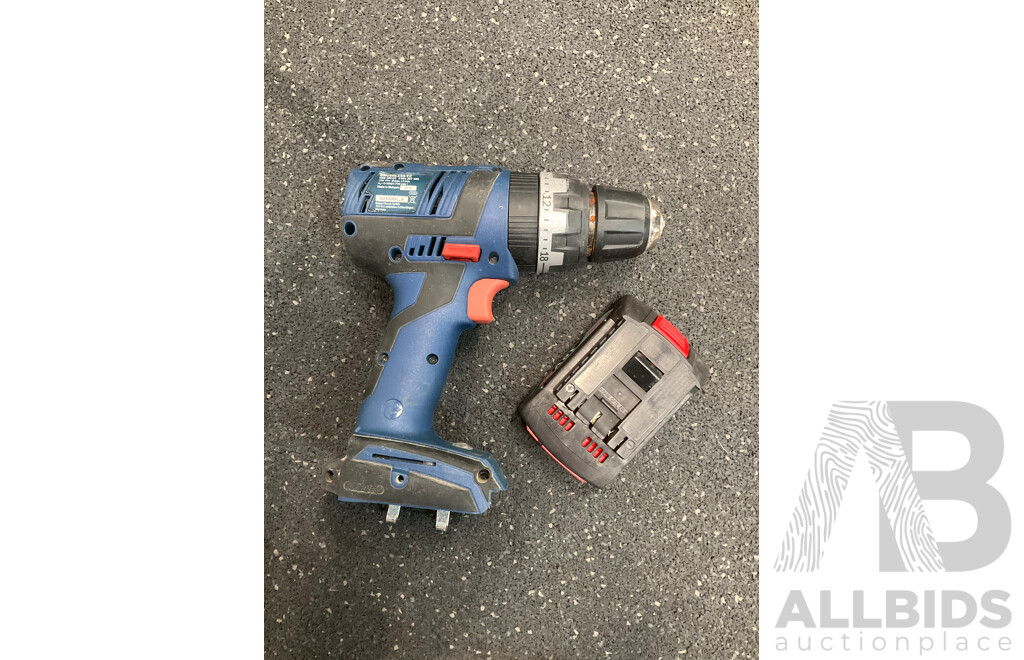 BOSH Professional GSB 18V-EC Cordless Combi Drill and 2.0Ah Battery - Lot of 2