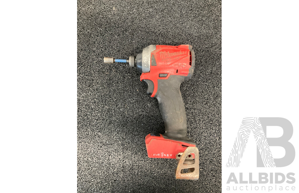 MILWAUKEE M18 FUEL 18V Angle Grinder, Impact Driver and 6.0Ah Battery - Lot of 3