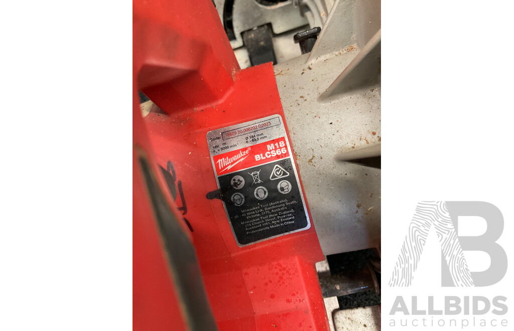 MILWAUKEE M18 Brushless 184mm 18V Circular Saw (M18 BLCS66)