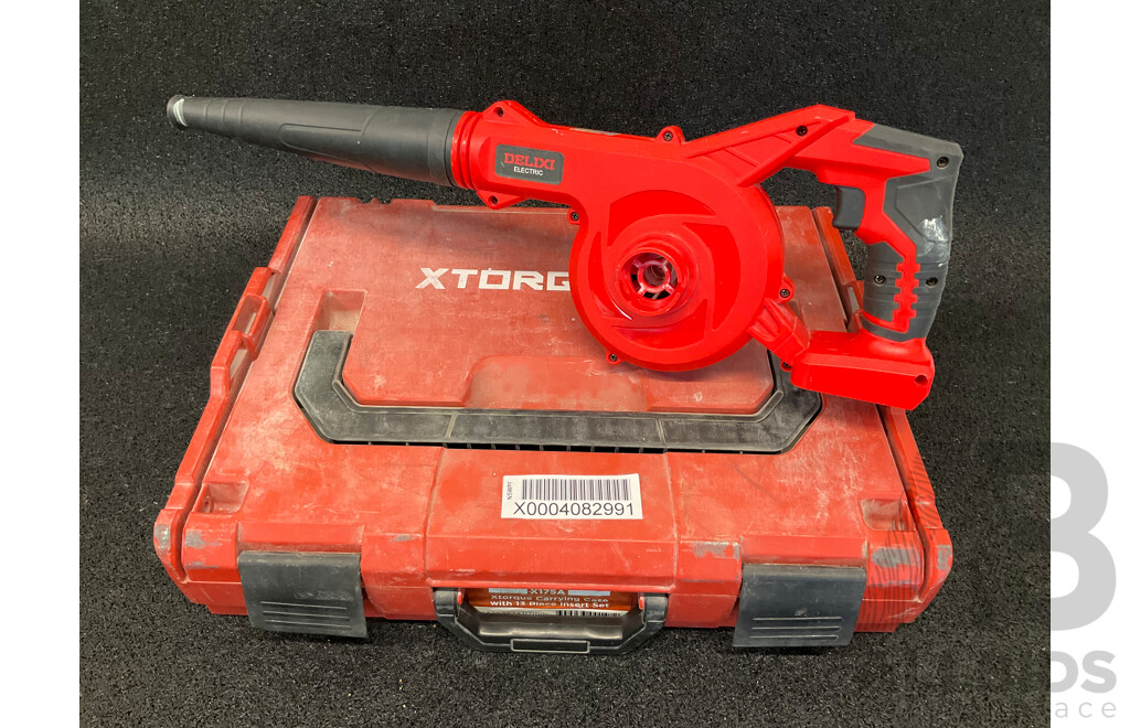 XTORQUE Carrying Case with Tools and DELIXI Blower - Lot of 2