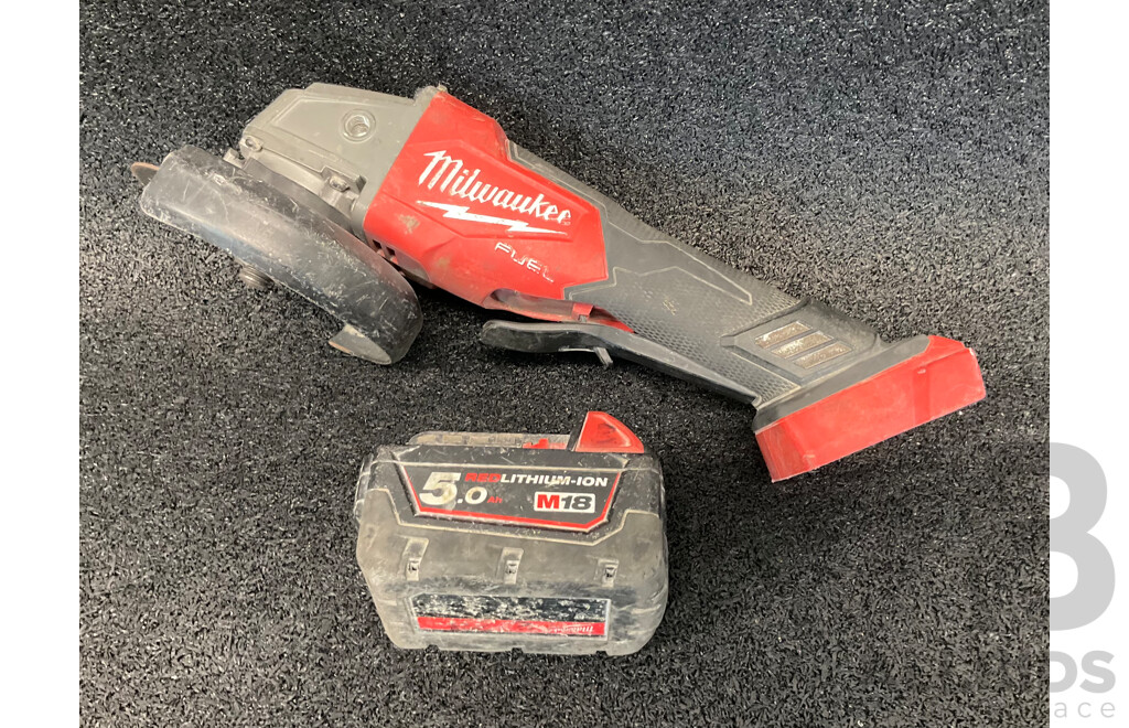 MILWAUKEE 18V FUEL Angle Grinder with 5.0Ah Battery - Lot of 2