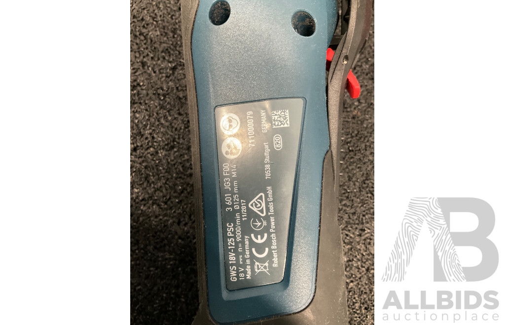 BOSCH Engle Grinder with 2.0Ah Battery and Tools - Lot of 4