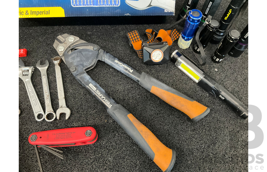 KINCROME Combination Spanner Set and Assorted Tools and Torches