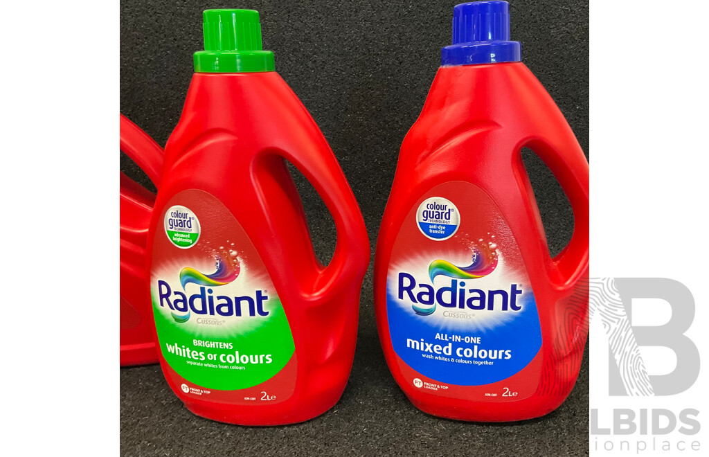 RADIANT Laundry Liquid 2x 2L and 2x 4L - Lot of 4