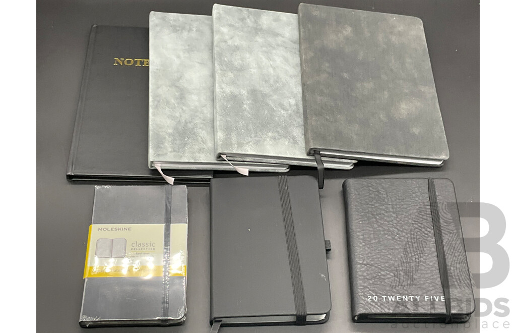 Collection of Various Notebooks, Puzzle Books and WILO Puffer Travel Bag - Lot of 14