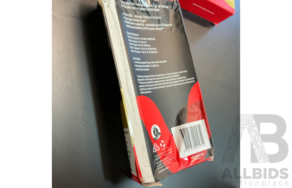 Walkntalk Power Bank 5000mAh X5 & Anko Earring & Rings - Lot of 8