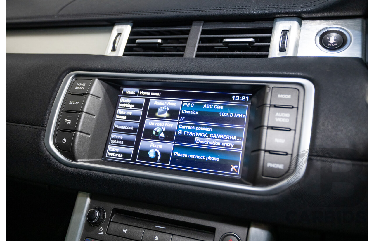 06/2014 Range Rover Evoque SD4 PURE (AWD) LV MY14 5D Wagon Santorini Black Turbo Diesel 2.2L