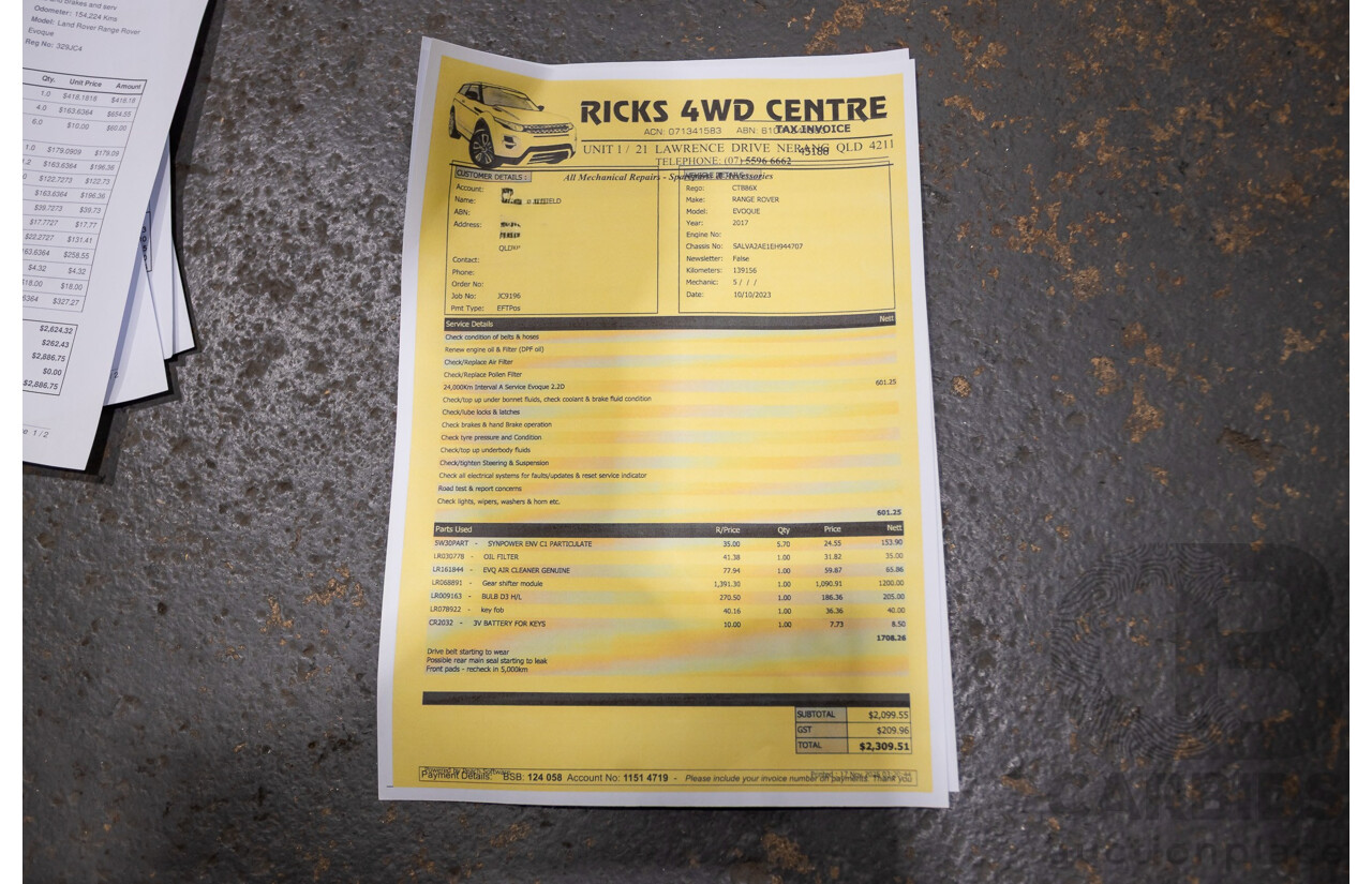 06/2014 Range Rover Evoque SD4 PURE (AWD) LV MY14 5D Wagon Santorini Black Turbo Diesel 2.2L