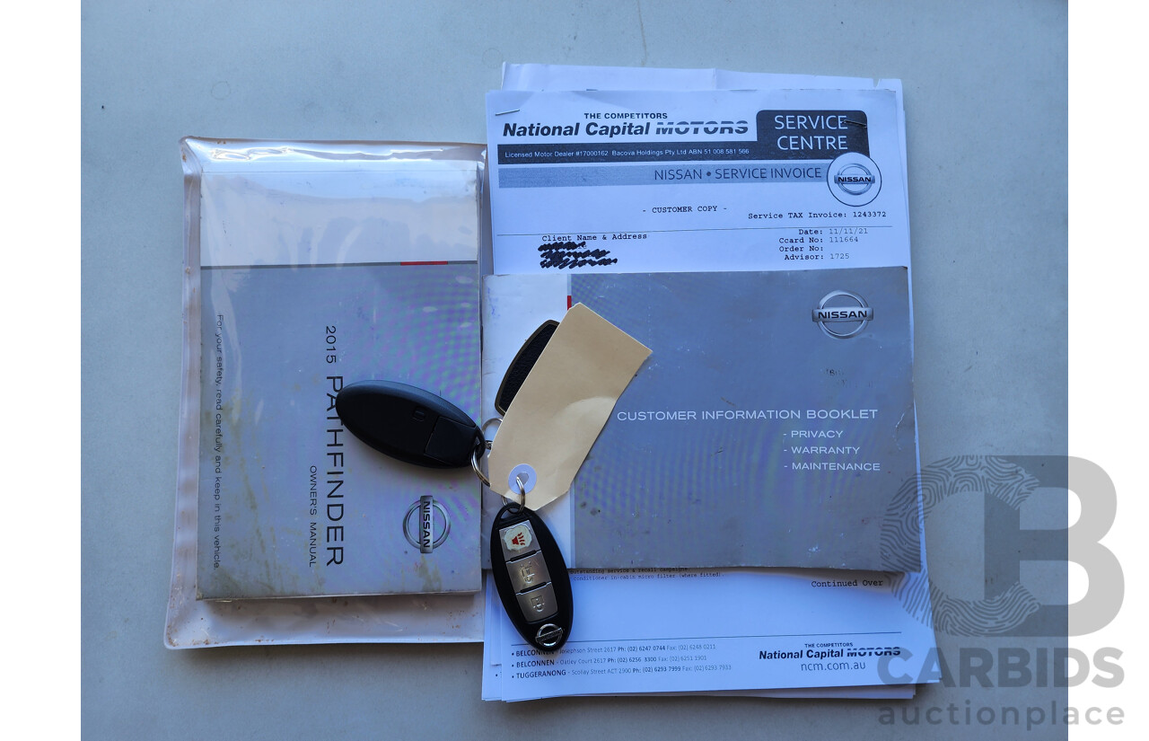 6/2015 Nissan Pathfinder ST (4x2) R52 MY15 4d Wagon Grey 3.5L