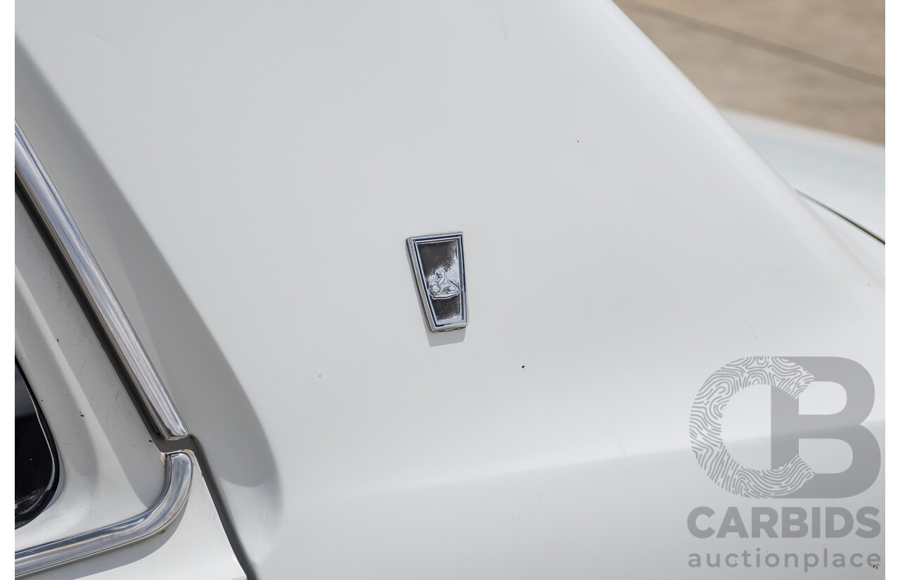 01/1968 Holden HK Premier 4d Sedan Grecian White 186S 3.0L - Matching Numbers Survivor Car