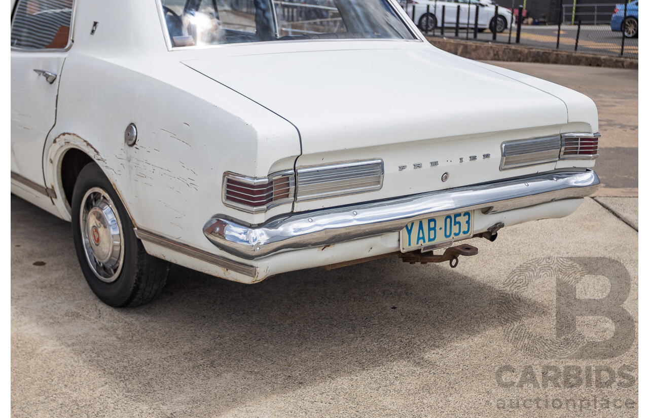 01/1968 Holden HK Premier 4d Sedan Grecian White 186S 3.0L - Matching Numbers Survivor Car