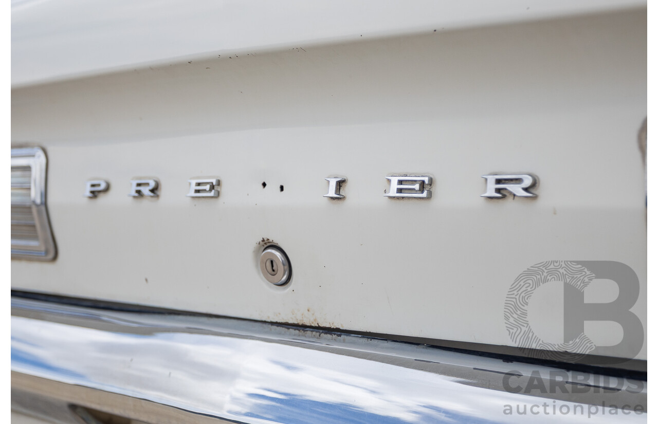 01/1968 Holden HK Premier 4d Sedan Grecian White 186S 3.0L - Matching Numbers Survivor Car