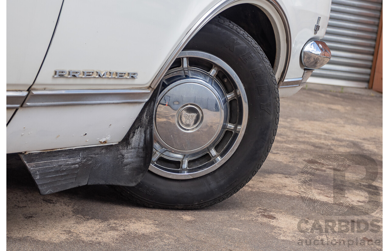 01/1968 Holden HK Premier 4d Sedan Grecian White 186S 3.0L - Matching Numbers Survivor Car