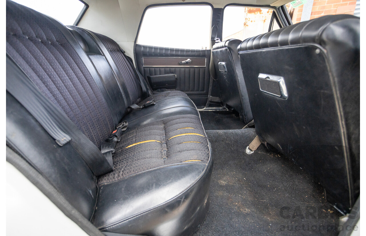 01/1968 Holden HK Premier 4d Sedan Grecian White 186S 3.0L - Matching Numbers Survivor Car