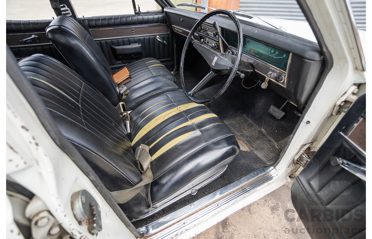 01/1968 Holden HK Premier 4d Sedan Grecian White 186S 3.0L - Matching Numbers Survivor Car