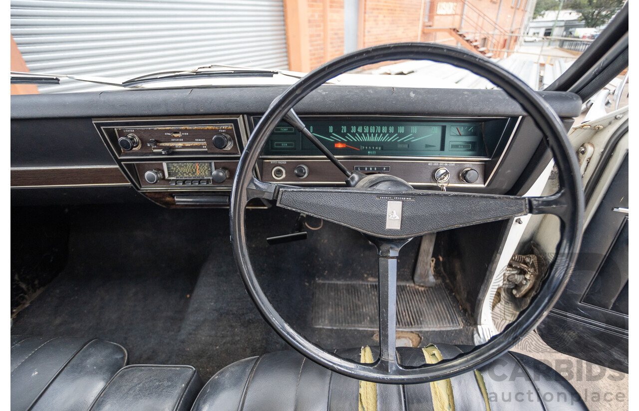 01/1968 Holden HK Premier 4d Sedan Grecian White 186S 3.0L - Matching Numbers Survivor Car