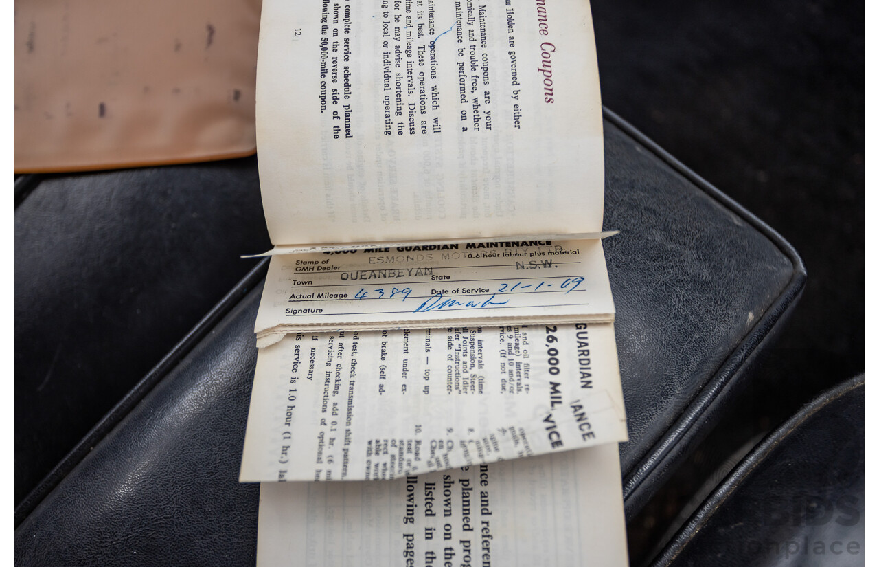 01/1968 Holden HK Premier 4d Sedan Grecian White 186S 3.0L - Matching Numbers Survivor Car