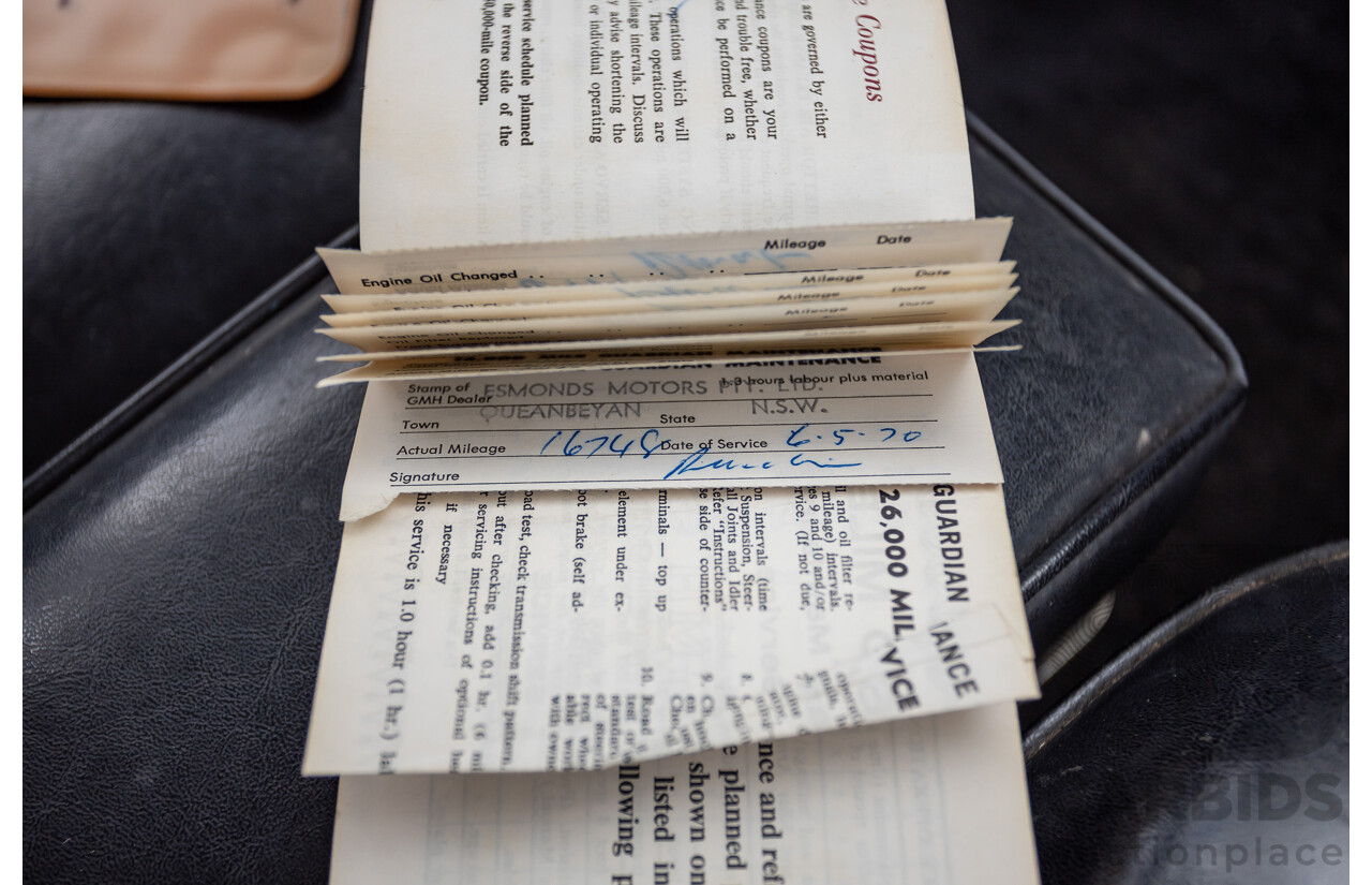 01/1968 Holden HK Premier 4d Sedan Grecian White 186S 3.0L - Matching Numbers Survivor Car