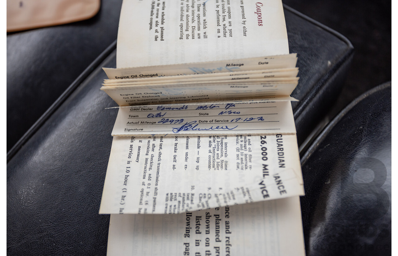 01/1968 Holden HK Premier 4d Sedan Grecian White 186S 3.0L - Matching Numbers Survivor Car