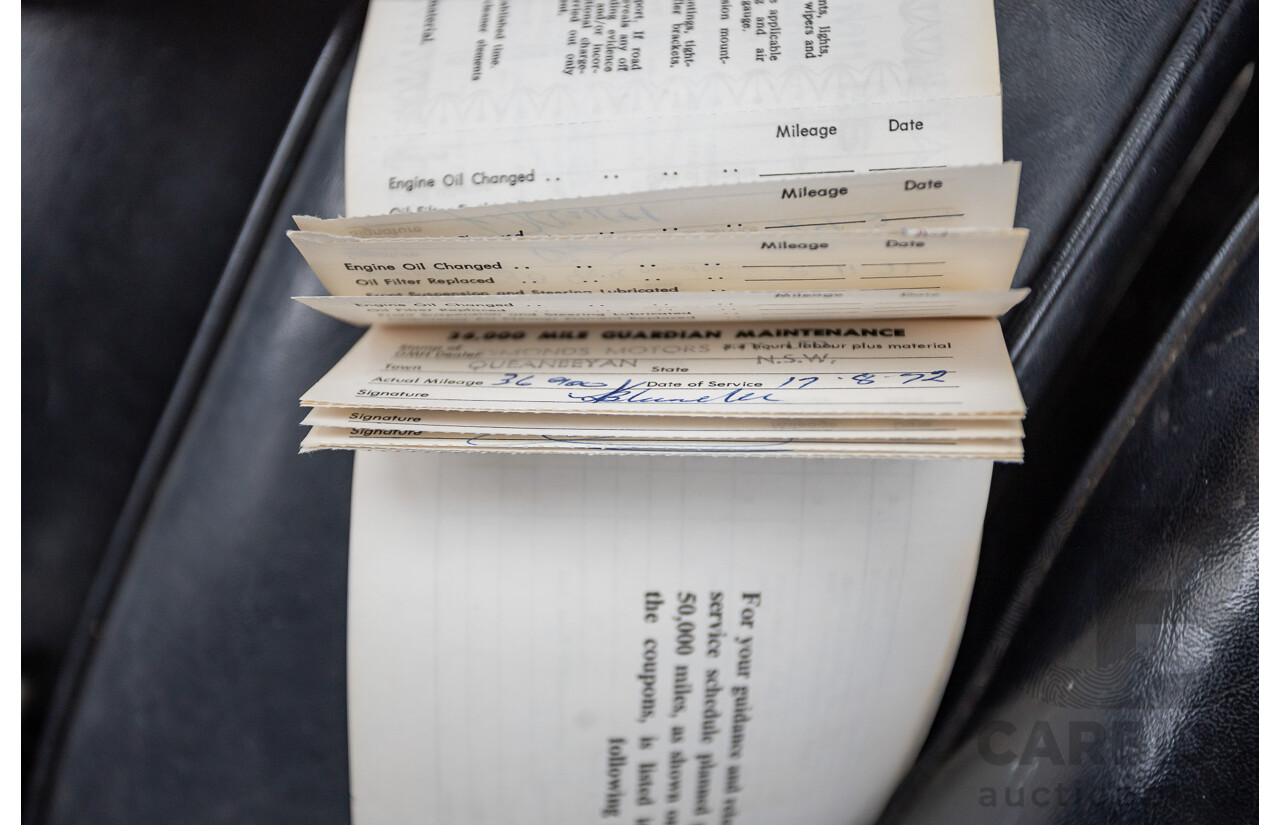 01/1968 Holden HK Premier 4d Sedan Grecian White 186S 3.0L - Matching Numbers Survivor Car