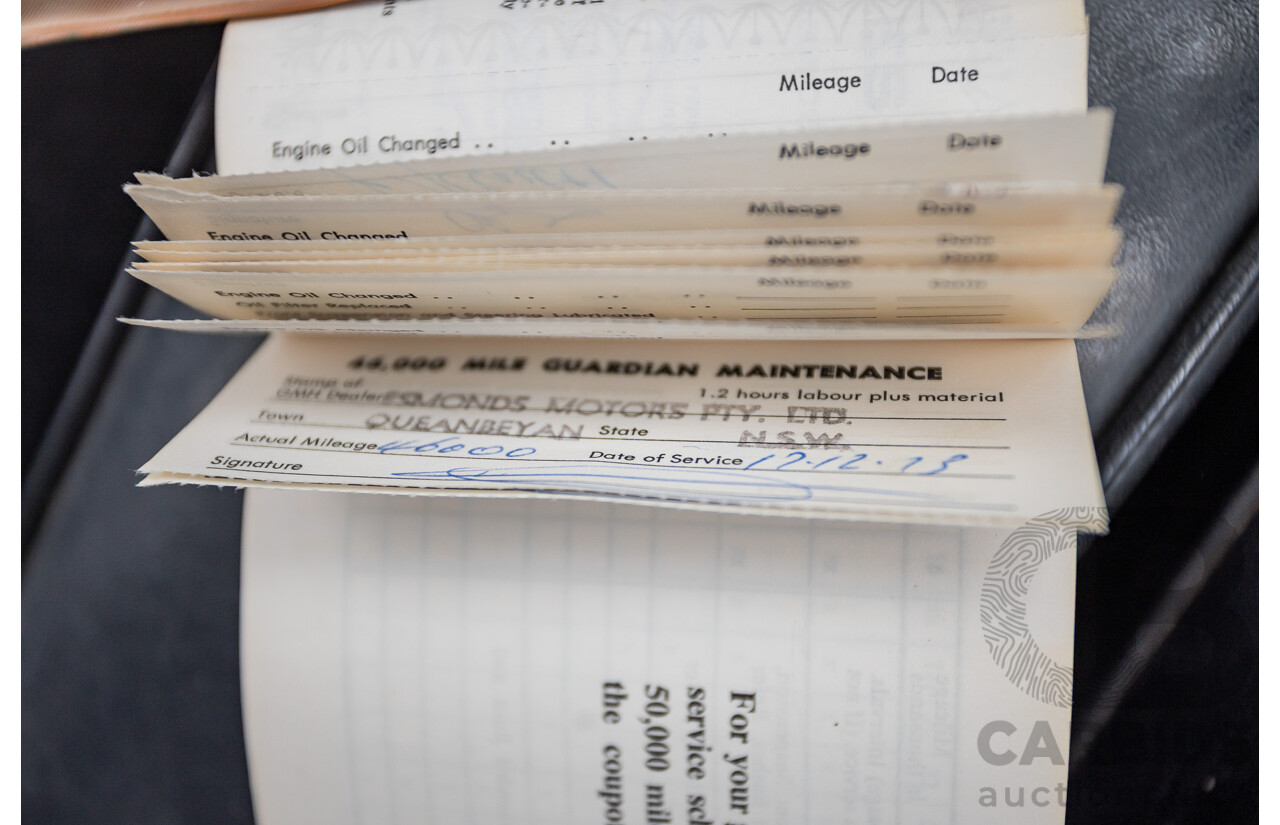 01/1968 Holden HK Premier 4d Sedan Grecian White 186S 3.0L - Matching Numbers Survivor Car