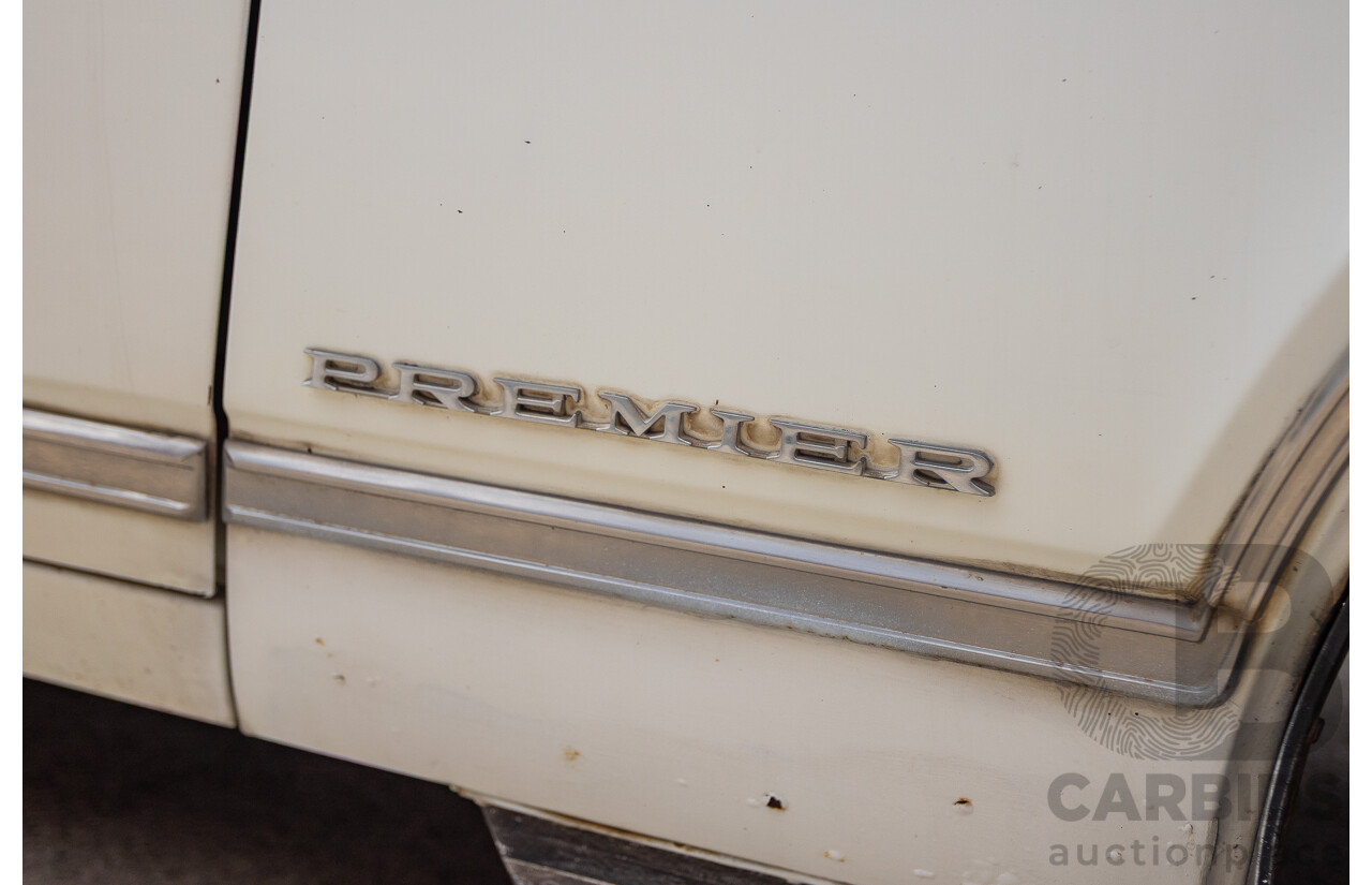 01/1968 Holden HK Premier 4d Sedan Grecian White 186S 3.0L - Matching Numbers Survivor Car