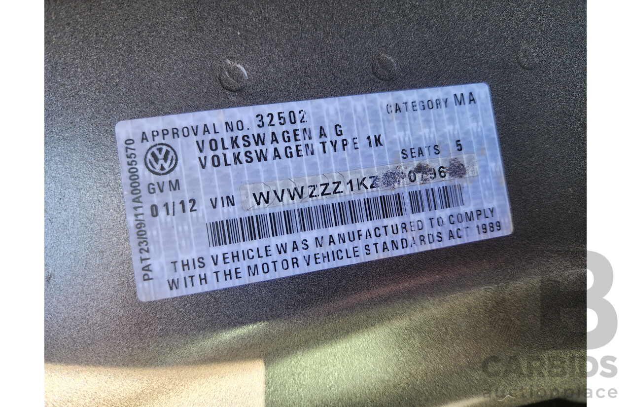 1/2012 Volkswagen Golf 118 TSI Comfortline 1K MY12 5d Hatchback Grey 1.4L