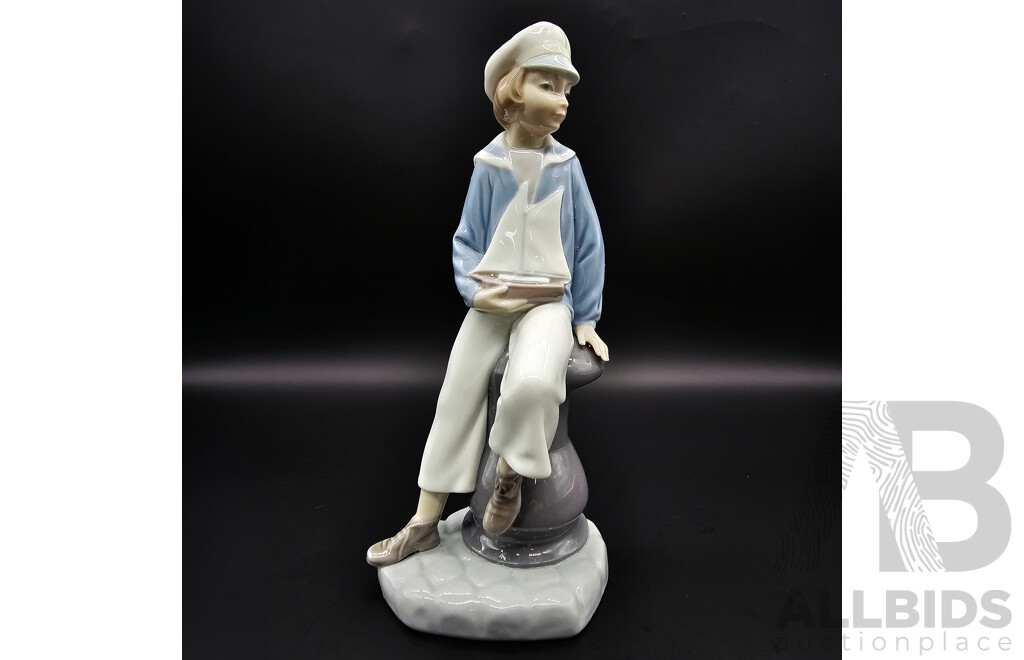 Lladro ‘Boy with Yacht’ Figurine, Model 4810