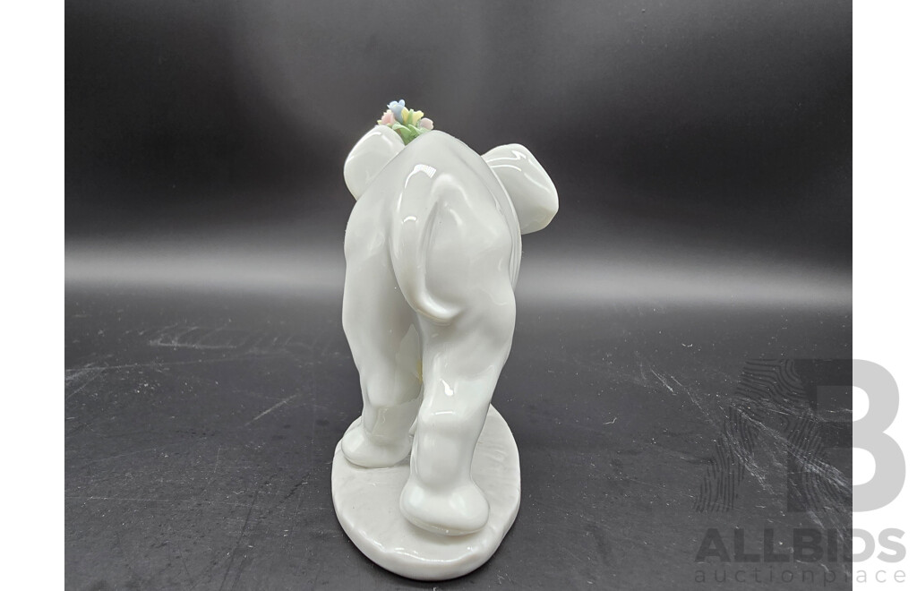Lot of Two Lladro Elephant Figurines ‘Lucky’s Call’ and ‘Lucky Strolling’