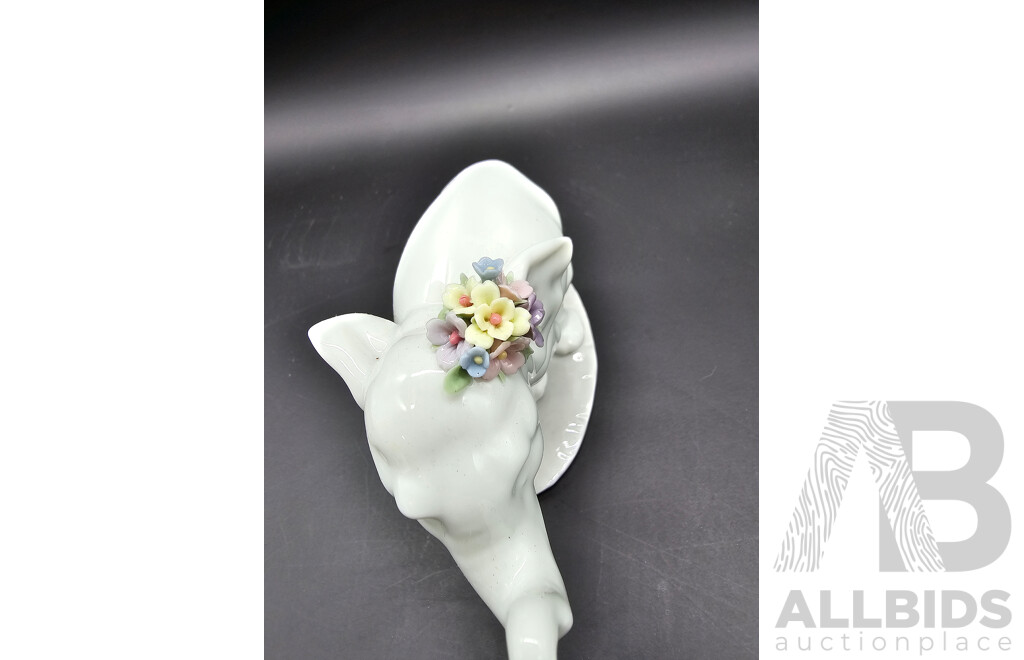 Lot of Two Lladro Elephant Figurines ‘Lucky’s Call’ and ‘Lucky Strolling’