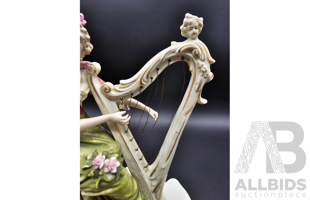 Meissen Porcelain ‘Lady at the Harp’ Figurine